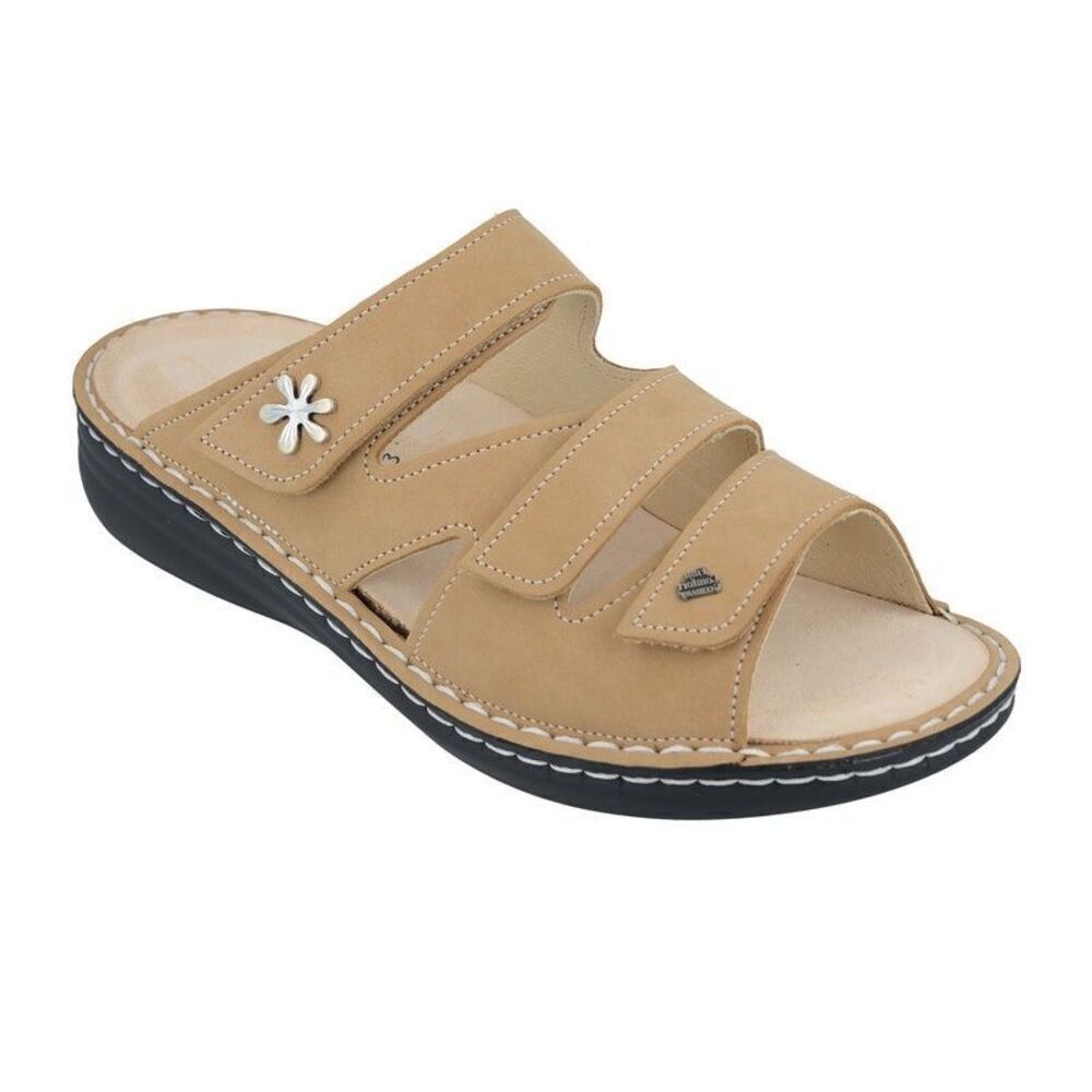 Finn Comfort Grenada Slide Sandal Tan Cream Nubuck size EU 36 US 5 5.5